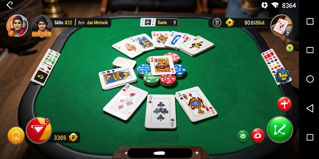 Tampilan gameplay seru dalam permainan Gaple 8364.
