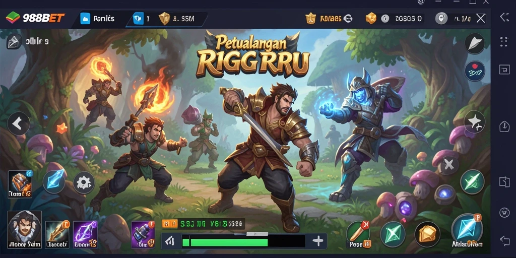 Screenshot gameplay 988BET menunjukkan aksi pertarungan yang mendebarkan dan visual yang memukau.