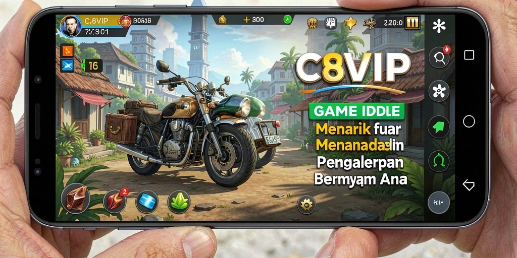 Tampilan gameplay C8VIP yang memukau dengan mekanisme Idle yang menarik.