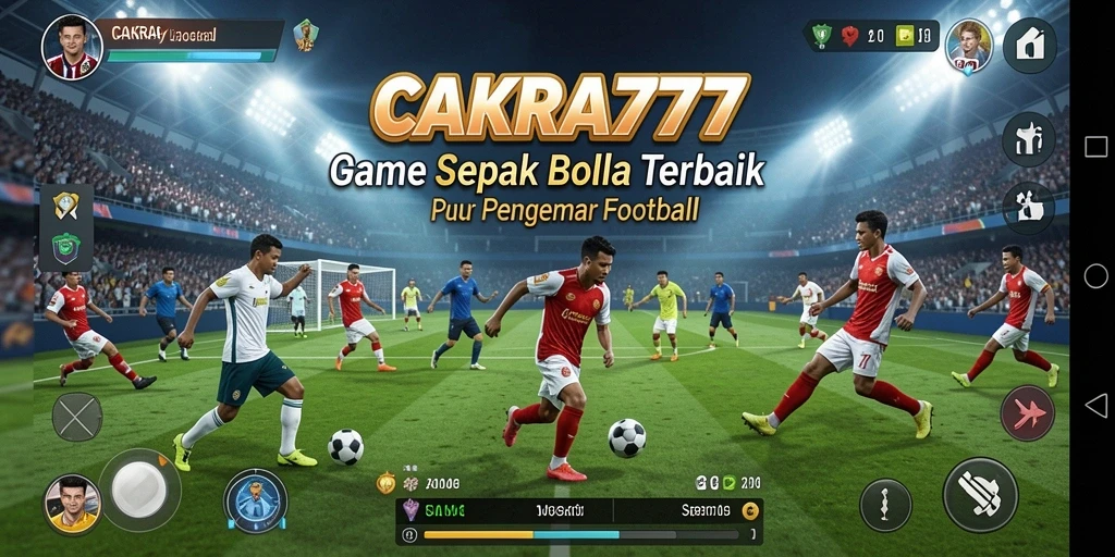 Screenshot dari gameplay CAKRA777 yang menampilkan aksi seru di lapangan.