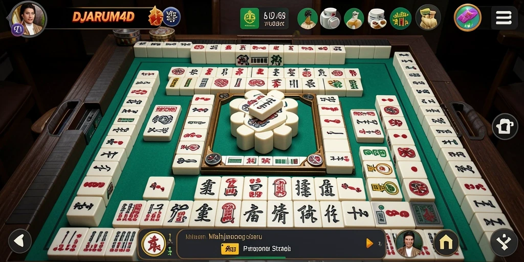 Screenshot utama DJARUM4D yang menunjukkan gameplay Mahjong yang seru.