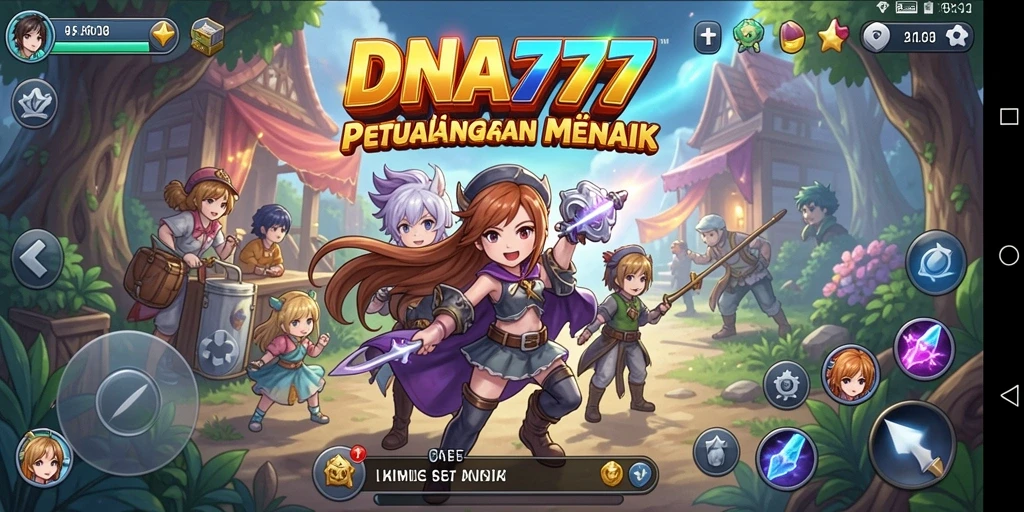 Screenshot utama menunjukkan aksi dinamis dalam game Anime.