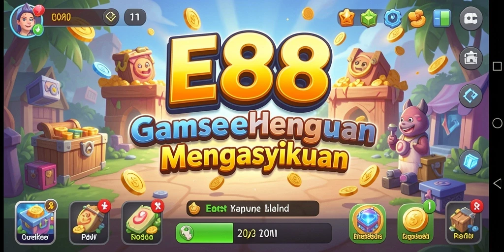 Screenshot utama E88 menampilkan suasana gameplay Idle yang mengasyikkan.