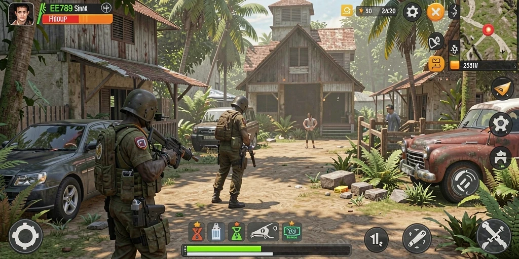 Tangkapan layar gameplay EE789 yang menunjukkan aktivitas seru dalam simulasi.