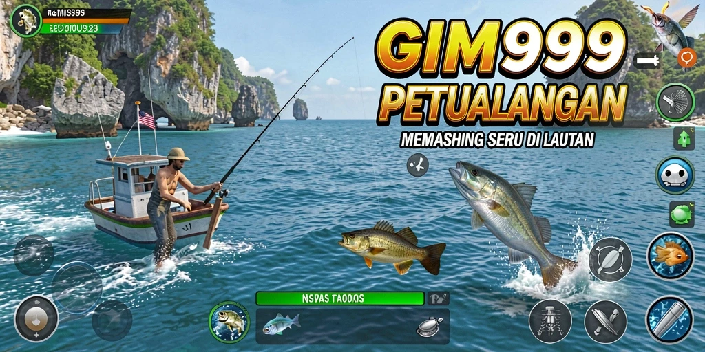Gameplay GIM999 yang menampilkan petualangan memancing yang mengasyikkan.
