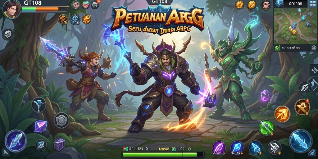 Tampilan gameplay dinamis dan aksi seru di GT108.