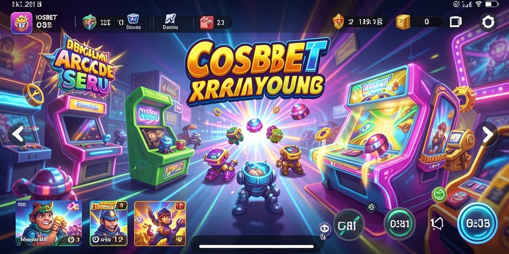 Screenshot IOSBET menampilkan gameplay yang penuh aksi dalam suasana arcade.