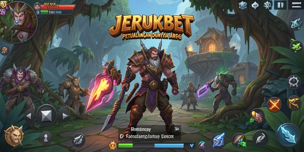 Tangkapan layar JERUKBET menampilkan karakter dalam pertempuran aksi yang mendebarkan.