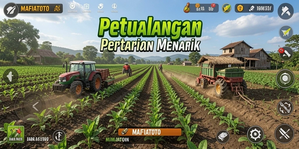 Gameplay menarik dengan elemen pertanian yang realistis.