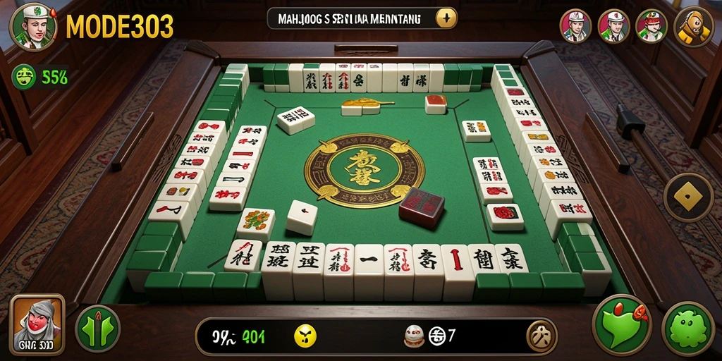 Tampilan gameplay Mahjong yang menakjubkan di MODE303.