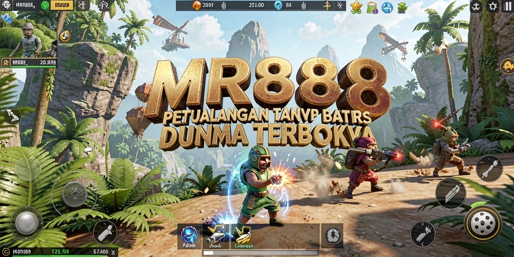 Screenshot gameplay MR888 yang menampilkan petualangan di dunia terbuka.