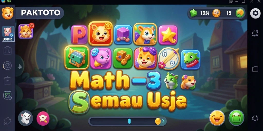 Tampilan menarik gameplay PAKTOTO dengan dinamika Match-3 yang seru.
