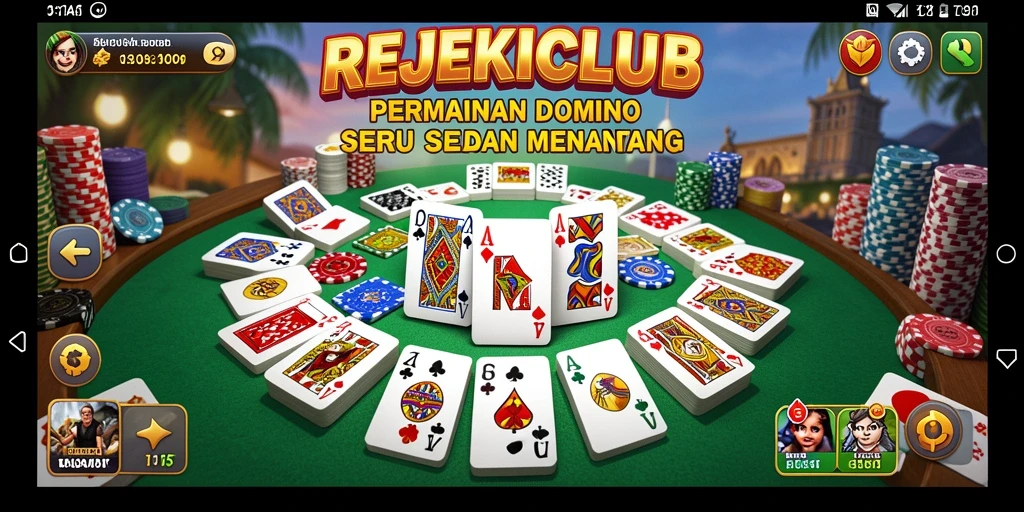 Menampilkan gameplay seru dari REJEKICLUB dengan pemain bersaing.