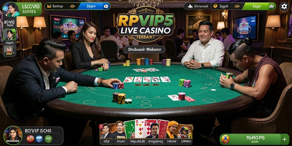 Screenshot RPVIP5 menampilkan gameplay Live Casino yang seru dan interaktif.