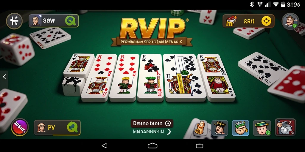 Tampilan gameplay menarik dalam aplikasi Domino RVIP.