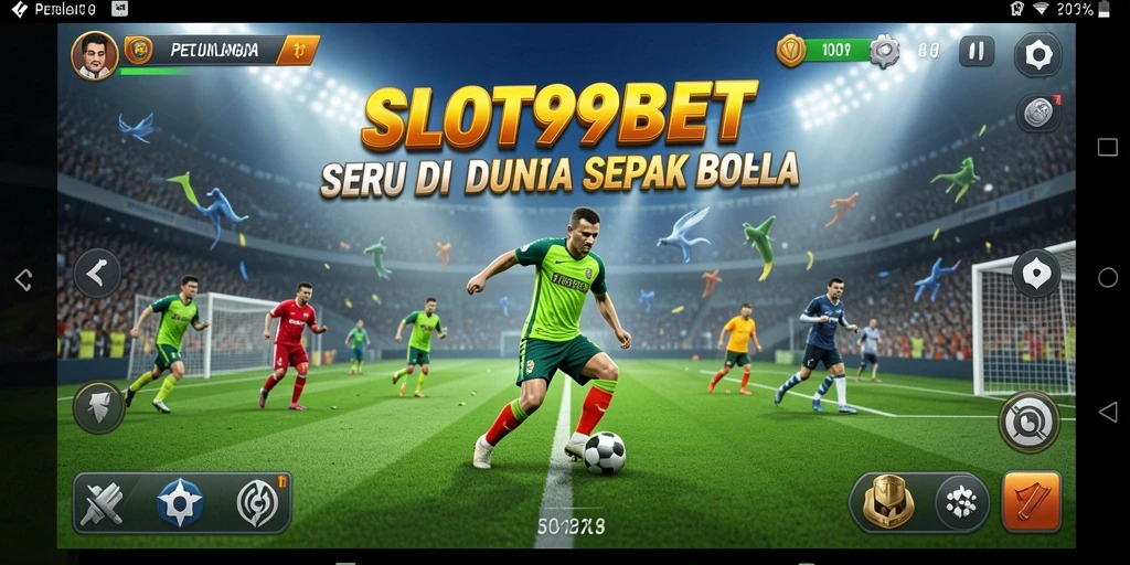 Tampilan seru gameplay sepak bola di SLOT99BET.