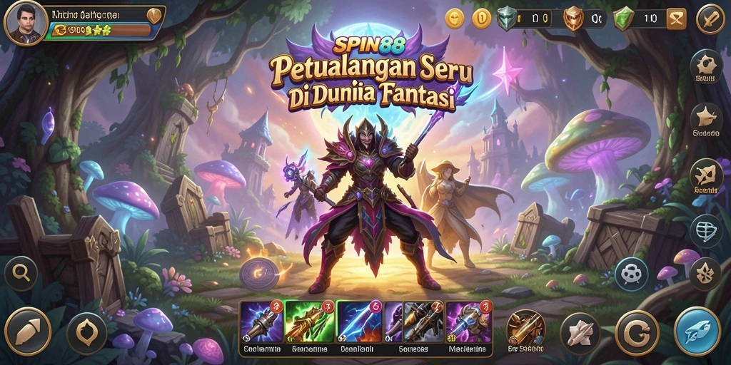 Screenshot gameplay SPIN88 menampilkan petualangan epik dan karakter yang menarik.