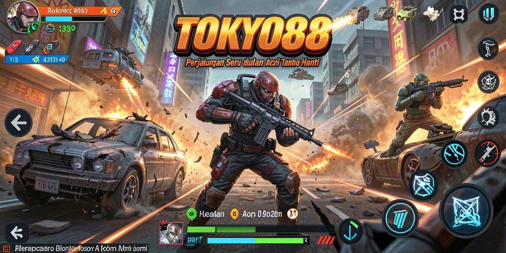 Screenshot gameplay TOKYO88 menampilkan aksi yang mendebarkan dan penuh tantangan.