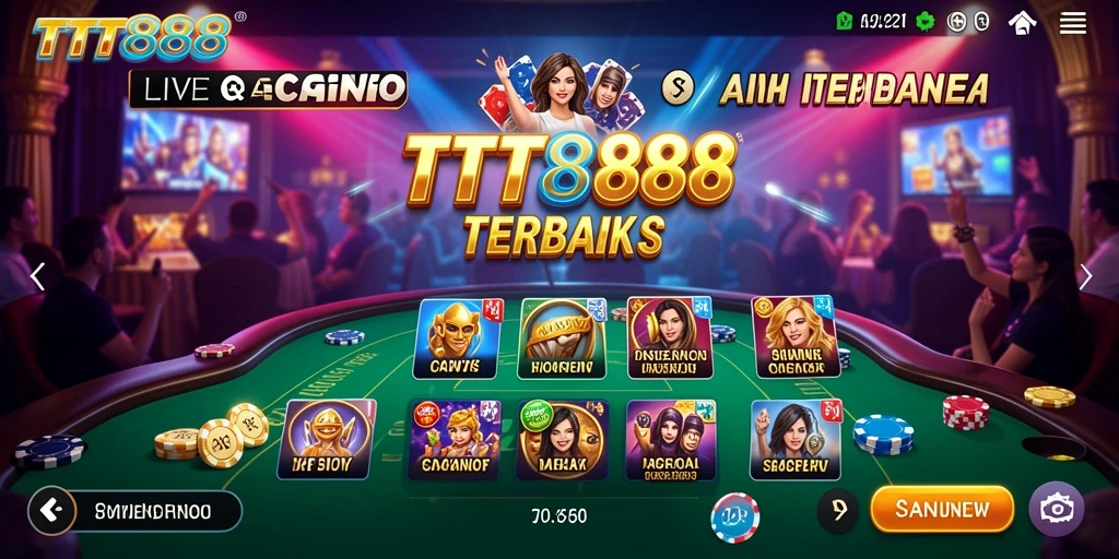 Tampilan gameplay TTT888 yang menghibur dalam permainan Live Casino.