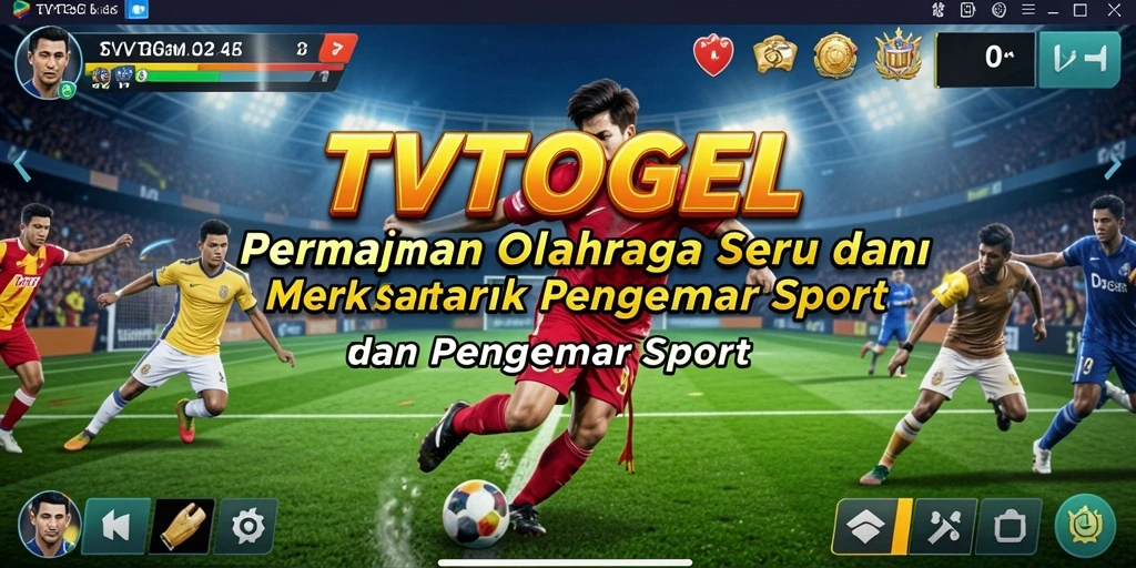 Screenshot gameplay TVTOGEL yang menunjukkan aksi olahraga penuh semangat.