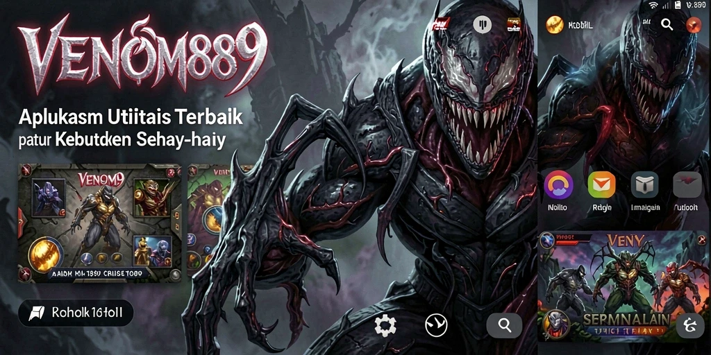Screenshot utama VENOM889 menampilkan antarmuka aplikasi utilitas yang intuitif.