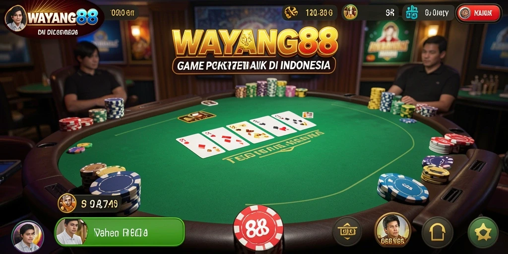 Tampilan screenshot utama WAYANG88 dengan gameplay Poker yang menarik.