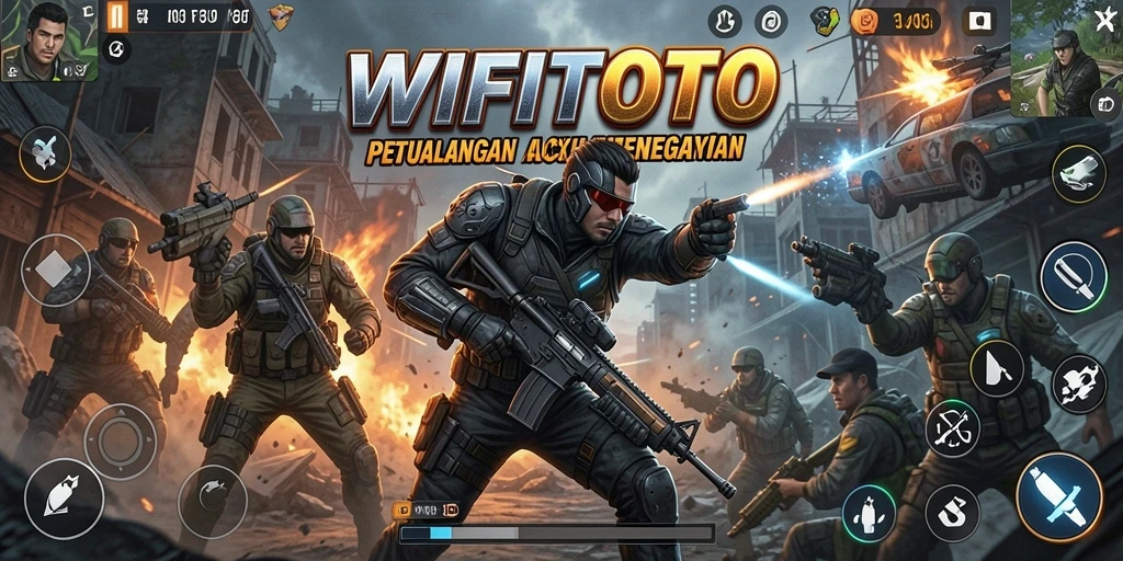 Screenshot WIFITOTO menampilkan karakter dalam aksi menegangkan.